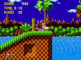 Sonic the Hedgehog (USA, Europe) [Hack by Stealth Rev 1] (~Knuckles the Echidna in Sonic the Hedgehog)