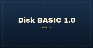 Disk BASIC 1.0