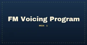 FM Voicing Program (YRM-12)