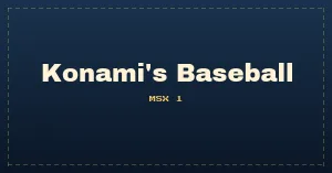 Konami's Baseball