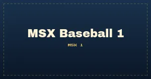 MSX Baseball 1