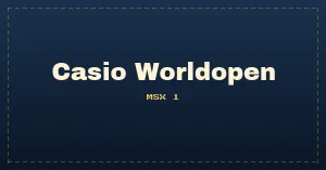 Casio Worldopen
