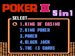 Poker III 5 in 1 (Asia) (Unl)